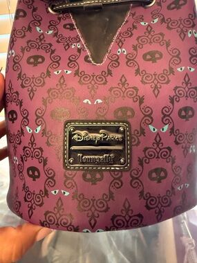 Loungefly Disney Parks Purple Haunted Mansion Eyes Crossbody Bag